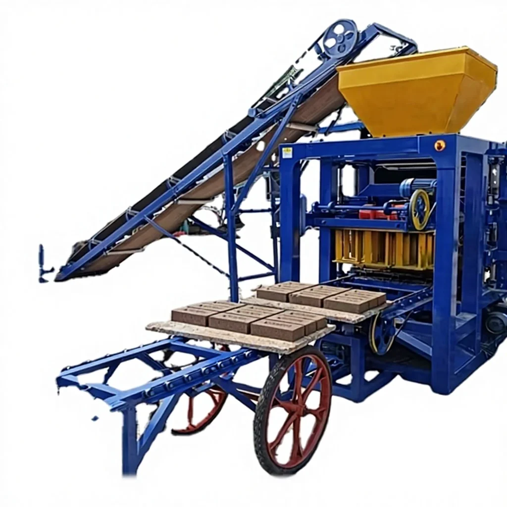 Block Moulding Machine QTJ4-24 Hollow Concrete Block Machine Hydraulic Pressure for Business Paving Bricks