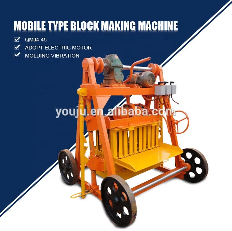QMJ4-45 Manual Cement Block Press Machine with Engine – Technical Guide - Image 5
