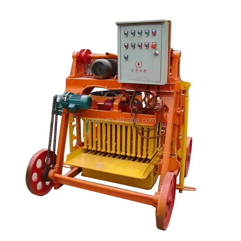 QMJ4-45 Manual Cement Block Press Machine with Engine – Technical Guide - Image 2