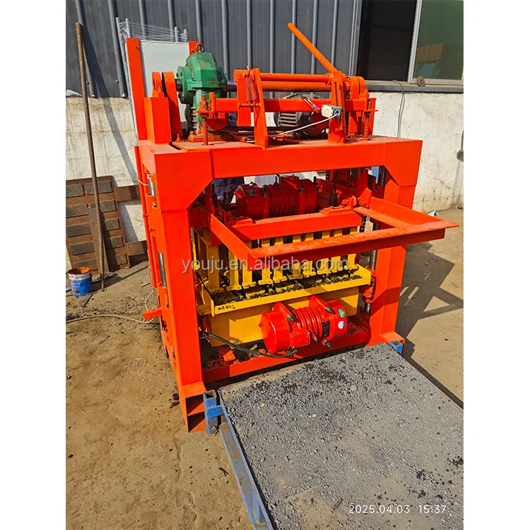 Machinery QTJ4-40 220V High-Efficiency PLC Manual Process Motor Mold Cement Hollow Engine Forming Brick Making