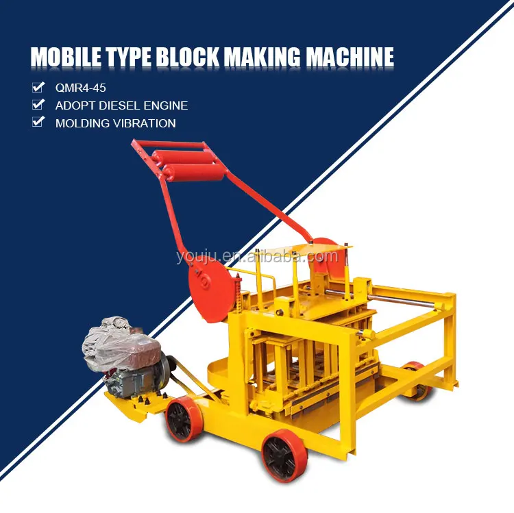 QMR4-45 Diesel Movable Hollow Block Machine for Construction Site – Technical Guide - Image 2