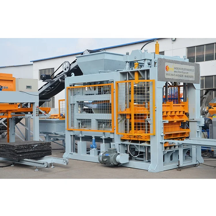 QT6-15 6pcs/mould Automatic Cement Sand Hollow Solid Block Brick Making Machine Use in Africa Construction Building Steam Boiler