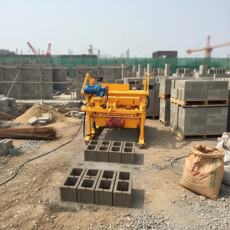 QMY4-30 Manual Mobile Brick Machine Concrete Cement Block Making Machines Curb Stone Solid Hollow Brick Paveing Making Machine