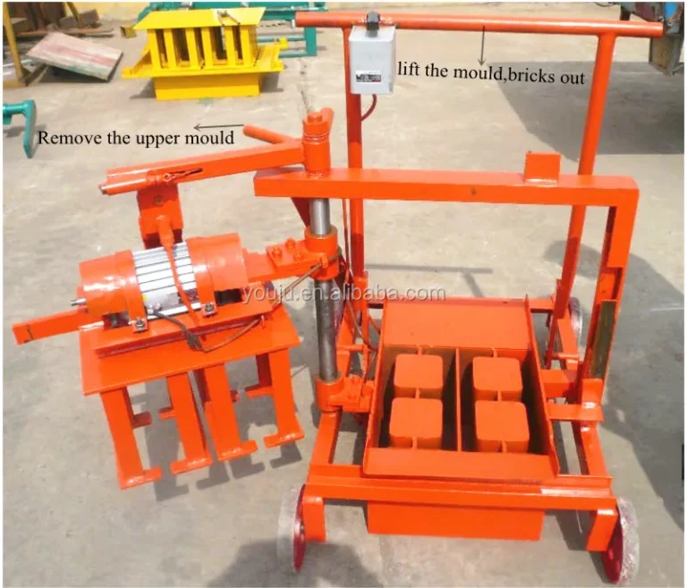 Cement Hollow Block Making Machine Easy Operate Small Mobile Low Investment Home Paving Brick Machine