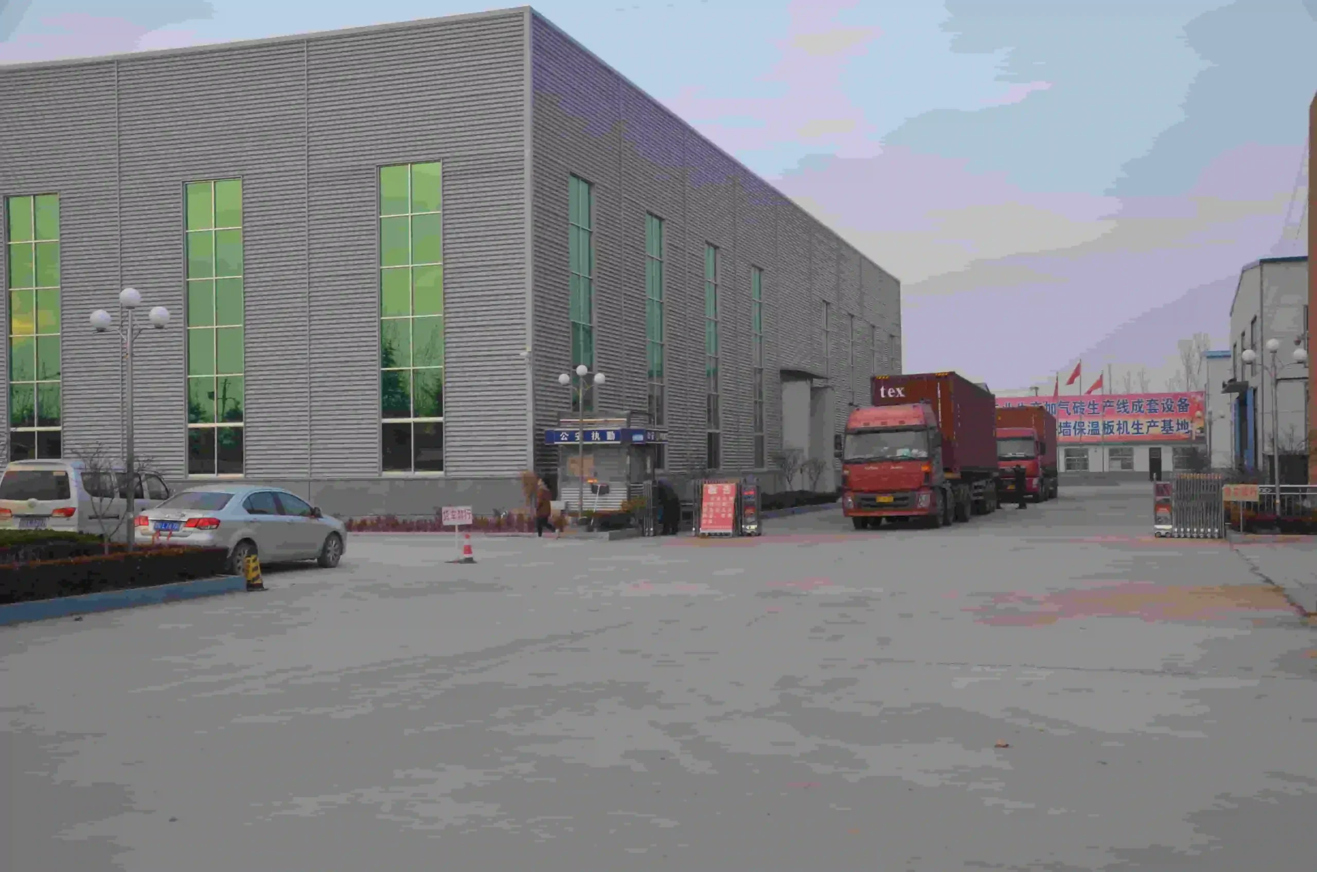 Large infrastructure brick plant exterior