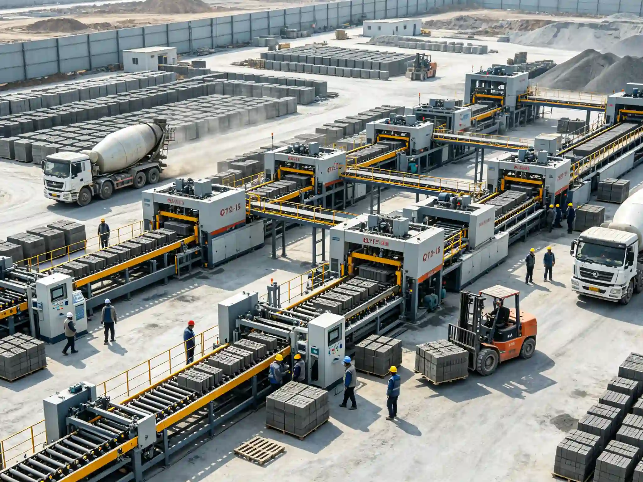 Shiyue automated block production line for Latin American housing construction