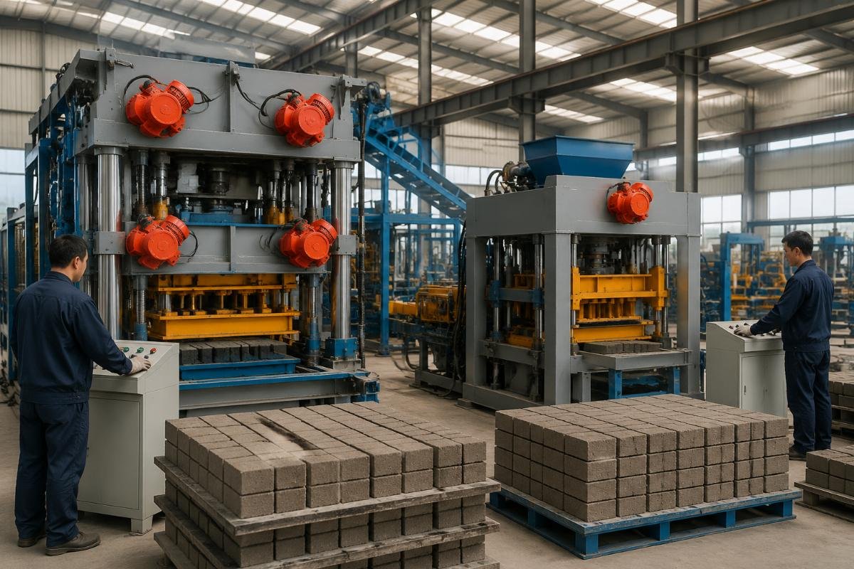 Vibration motor configuration comparison for block density