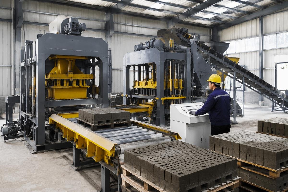 Modular brick machine setup for startup operations