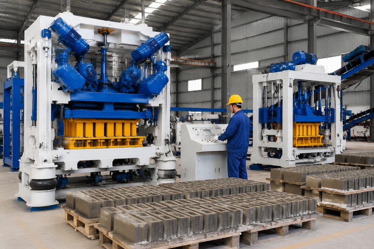 Four vibration motor block machine with airbag system versus single motor machine