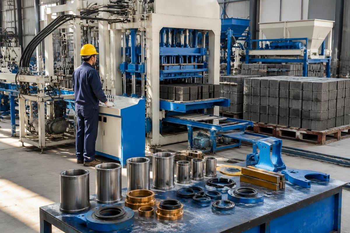 Wear parts cost breakdown for block machine operation