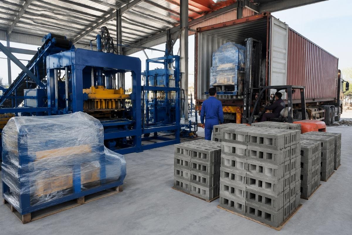 container loading cost block production line documentation Detailed packing list with HS codes and loading photos for block machine customs clearance