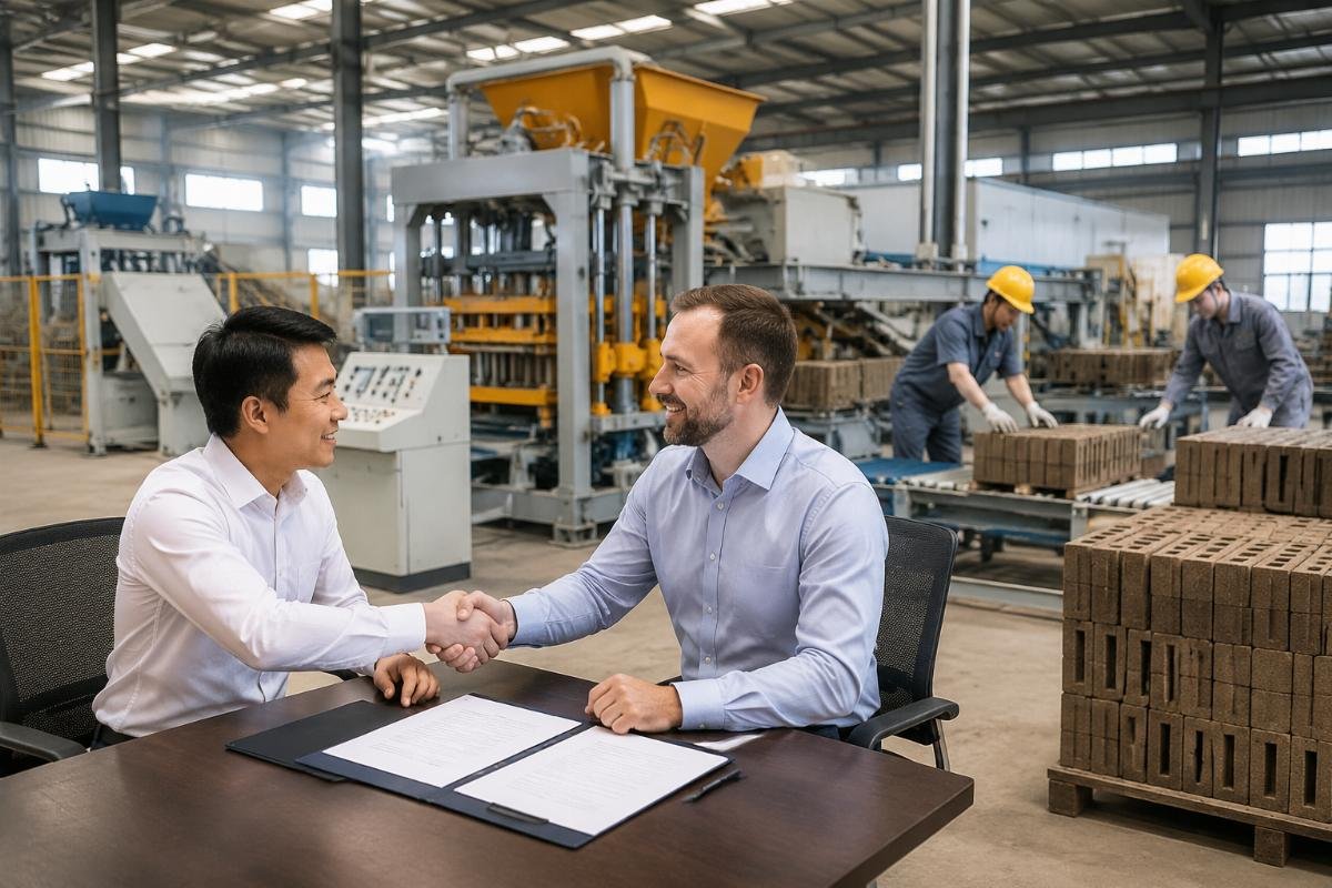 exclusive block machine distribution agreement negotiation terms territory protection Signed exclusive distribution agreement document with contract clause highlights