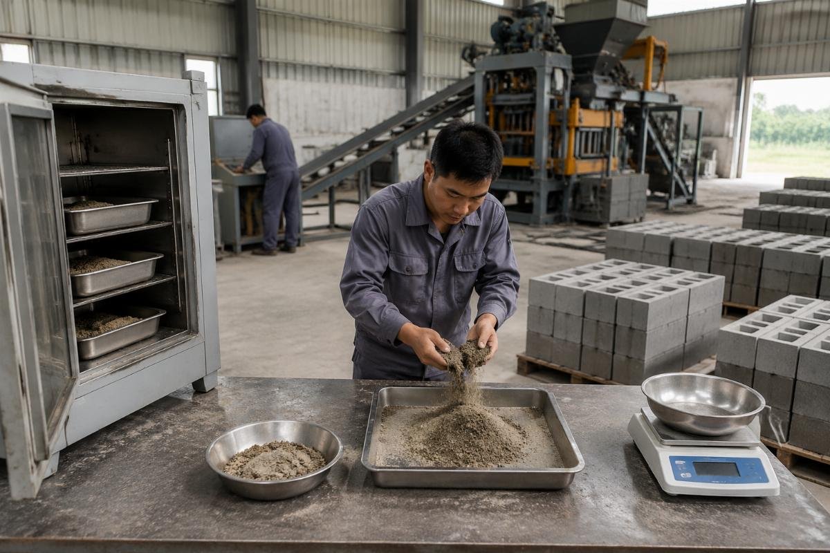 Field moisture testing of sand using oven-dry method