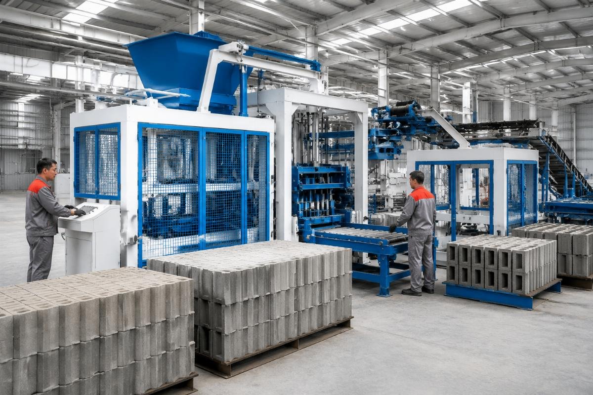 L/C payment terms block making machine supplier large order Fully automatic block machine line with European-style design in production facility