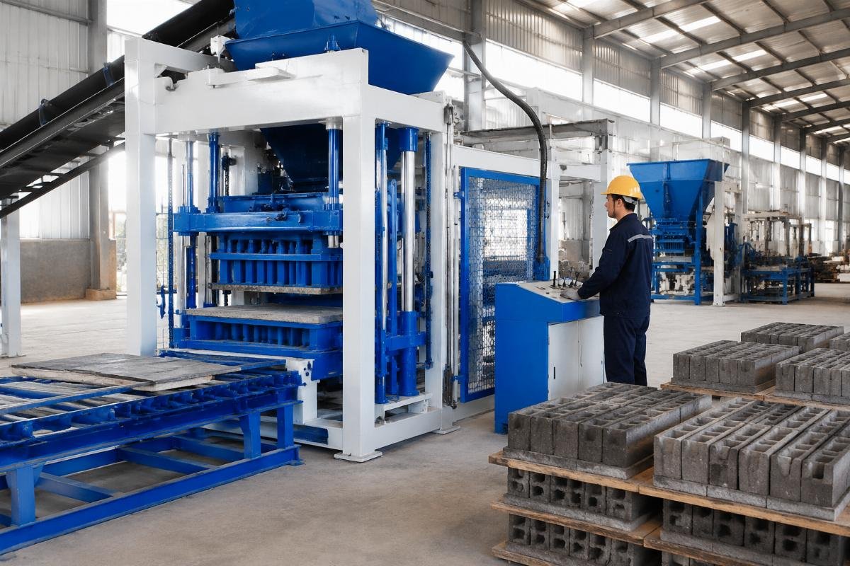 European-style automatic block making machine exported to international markets