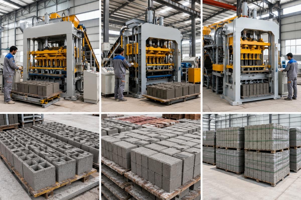 QTJ4-26 QT10-15 QT12-15 block machine specifications Middle East Three-tier block machine comparison diagram