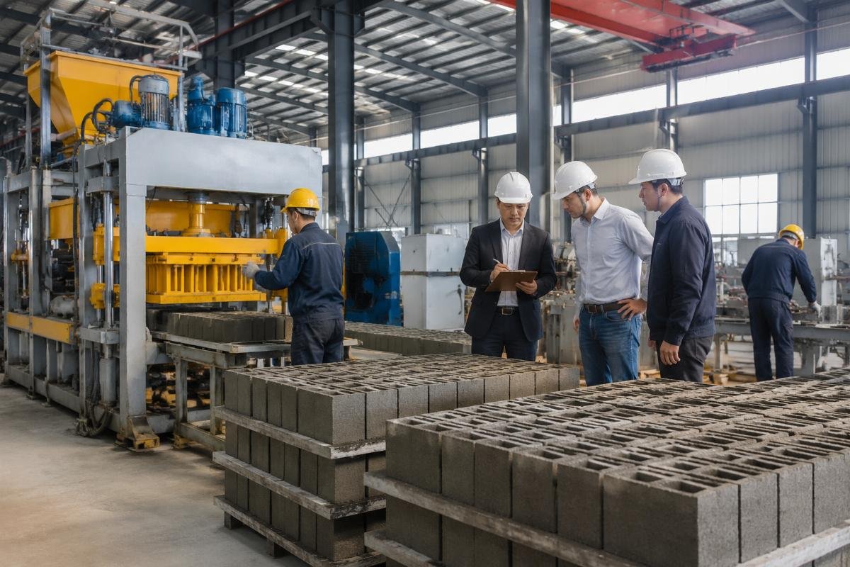 supplier verification block machine import China third party inspection Factory audit and third-party inspection process during block machine production